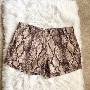BCBG Maxazria brown and tan mini shorts. Size 12